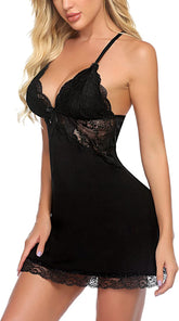 Avidlove Chemise Dessous Voller Unterrock Spitze Babydoll Nachtwäsche Nachthemd Kleid